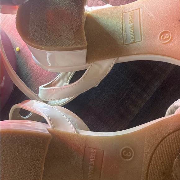 Elegant Cream Braided Girls Sandals - Picture 2 of 2